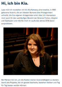 Patreon für Autoren - Kia Kahawas Startseite