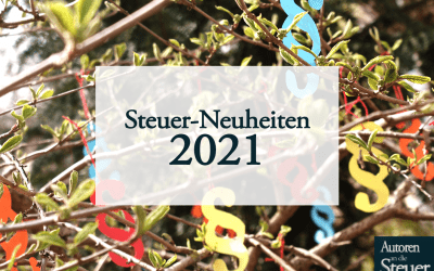 Steuer-Neuheiten 2021: Autoren an die Steuer!