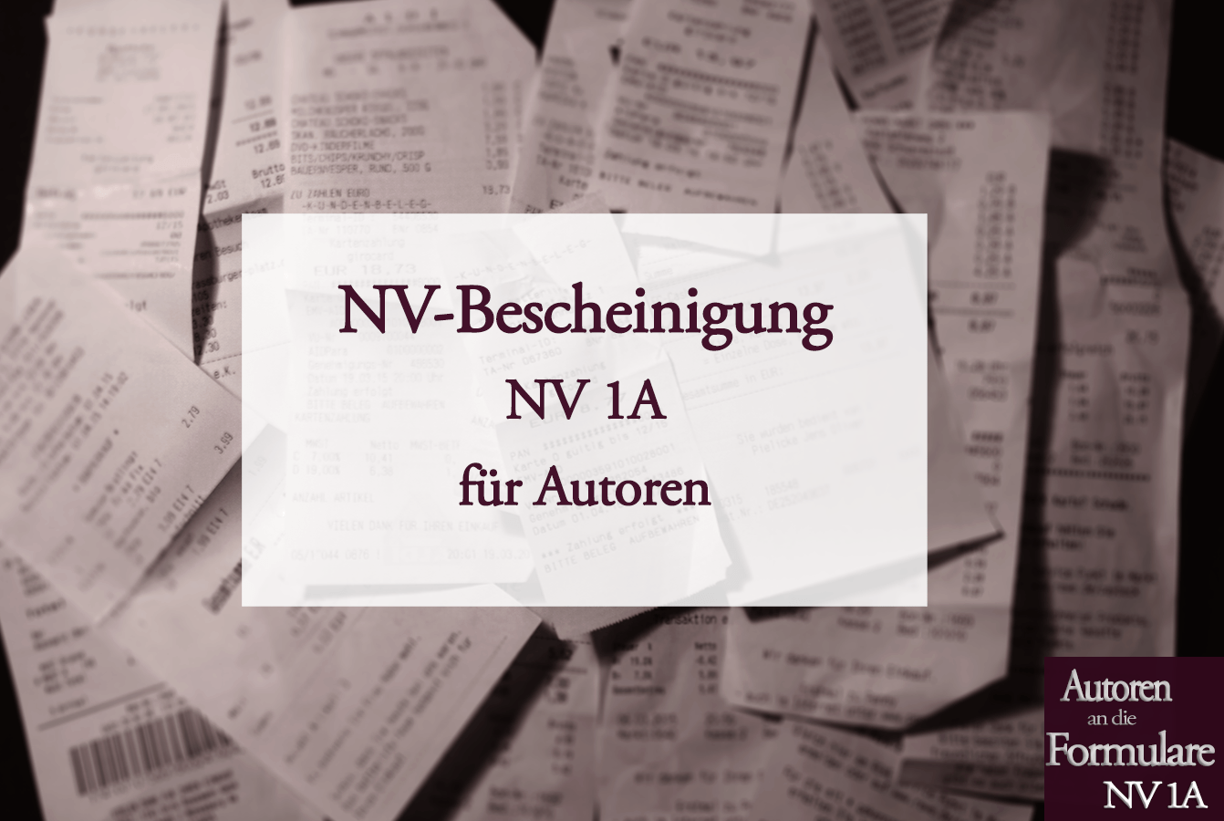 NV-Bescheinigung für Autoren | Autoren an die Formulare