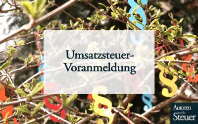 Umsatzsteuervoranmeldung für Autoren und Autorinnen